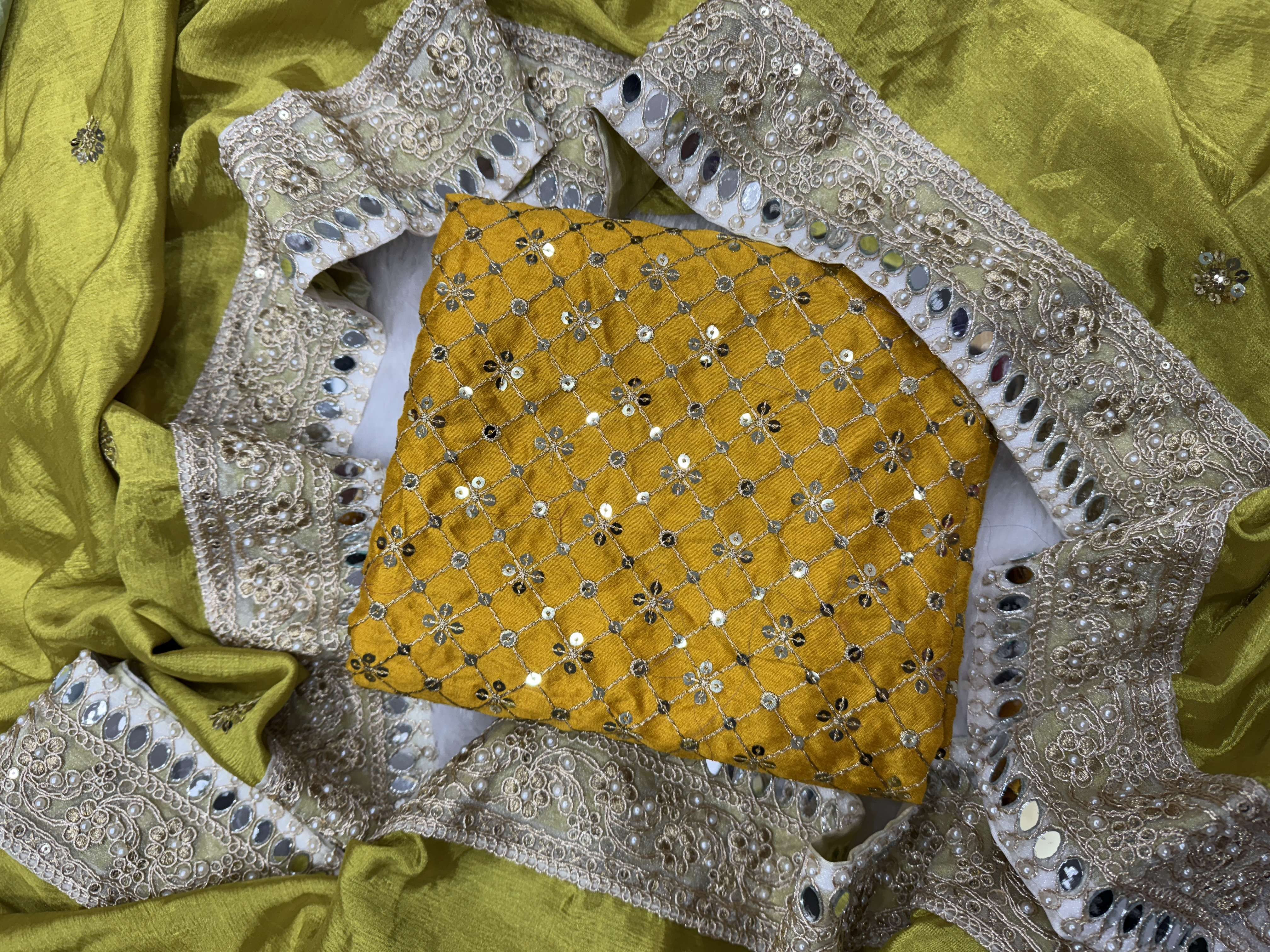 Shaded in beautiful color in soft chinnon fancy fabric saree wholesale in surat 5522